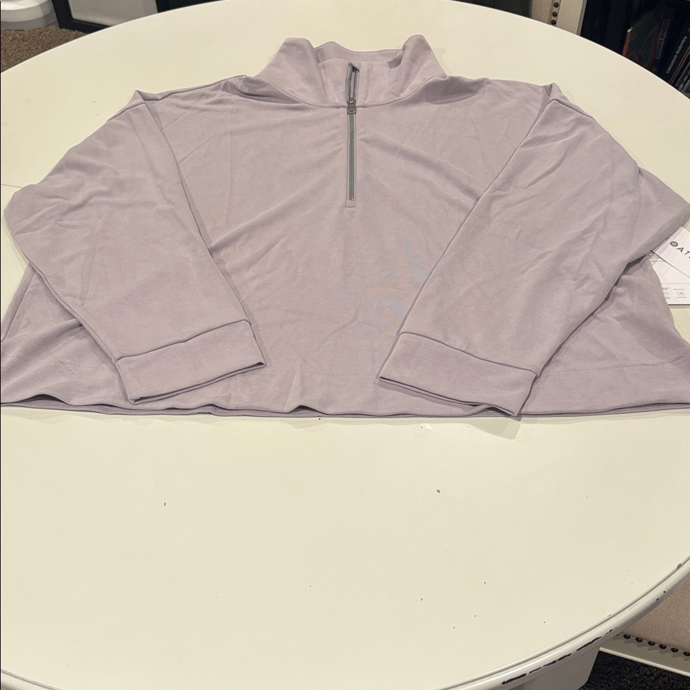 Athleta Seasoft 1/4 zip Lavender Sweatshirt size 2x